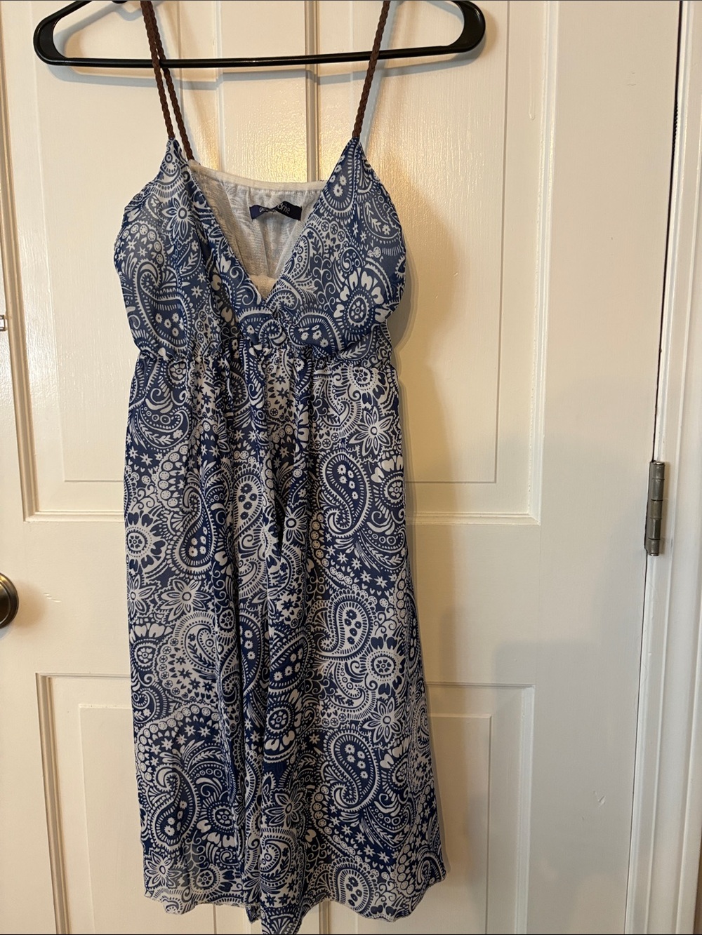 Ocean Drive Blue and White Paisley Sundress
